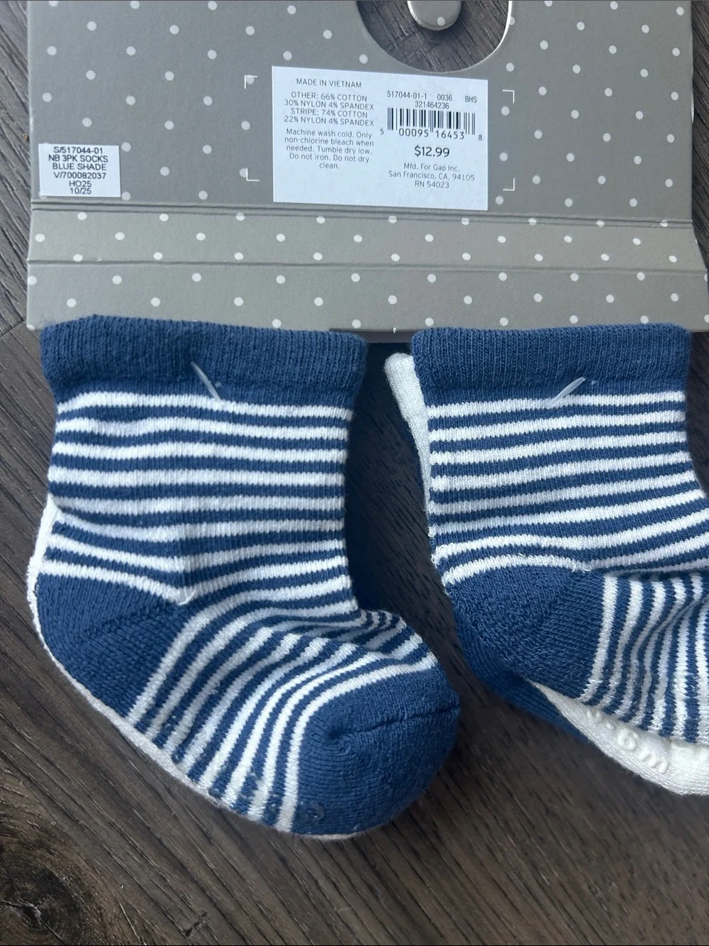 GAP Navy Blue Bear Baby Socks - 3-6 Months